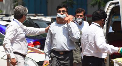 File image: Activist and scholar  Anand Teltumbde arrives to surrender before the National Investigation Agency (NIA) in connection with the Elgar Parishad-Maoist links case, in Mumbai, Tuesday, April 14, 2020.  Photo: PTI/Files