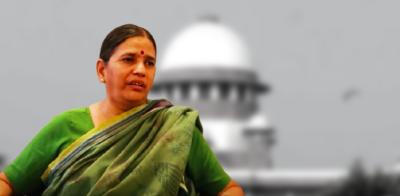 Sudha Bharadwaj. In the background is the Supreme Court. Photos: File, Illustration: The Wire