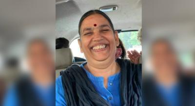Sudha Bharadwaj, after release from jail on December 9, 2021. Photo: Twitter/Indira Jaising