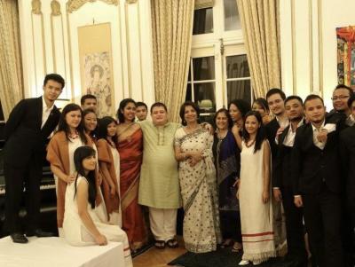 The author with the Shillong Chamber Choir. Photo: Special arrangement