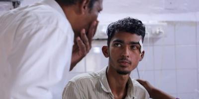 21-year-old law student Abdul Rahim was brutally beaten by Chennai police on January 13 this year. Photo: Jeeva Bharathi.