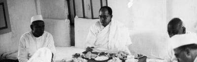 Subhas Chandra Bose at the Bardoli Ashram in 1940. Credit: LIFE/Wikimedia Commons