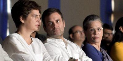 File photo of Sonia, Rahul and Priyanka Gandhi. Photo: PTI/Ravi Choudhary