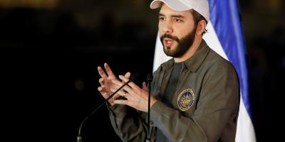 FILE PHOTO: El Salvador's President Nayib Bukele attends the first stone laying ceremony of the new National Library, financed by China, in San Salvador, El Salvador February 3, 2022. Photo: Reuters/Jose Cabezas