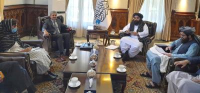 Meeting of Indian delegation, led by Ministry of External Affairs Joint Secretary  J.P. Singh, with Taliban's Acting Foreign Minister Amir Khan Muttaqi in Kabul on June 2. Photo: Ministry of External Affairs. 