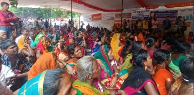 A photo of the protest by NREGA workers at Jantar Mantar, New Delhi, on August 2, 2022. Photo: NREGA Sangharsh Morcha