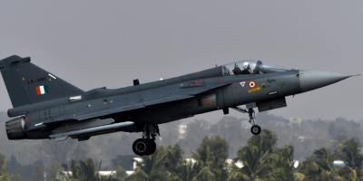FILE PHOTO: An Indian Air Force (IAF) light combat aircraft 