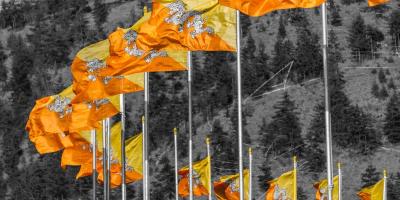 Bhutanese flags. Representative image. Photo: Caleb See/Flickr CC BY 2.0