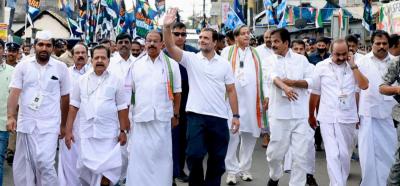 Congress leader Rahul Gandhi and others during Bharat Jodo Yatra in Kerala on September 12, 2022. Photo: Facebook. 