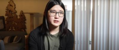 Video screengrab of Facebook whistle-blower Sophie Zhang. Photo: Youtube/ ABC News (Australia).