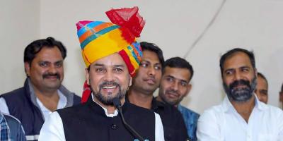 Union Minister for Information and Broadcasting Anurag Thakur. Photo: PTI