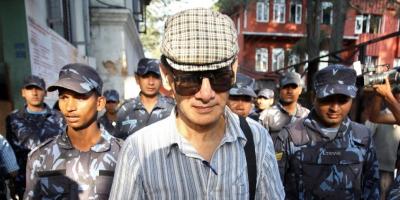 Charles Sobhraj leaves Kathmandu district court after his hearing in Kathmandu. Photo: Reuters