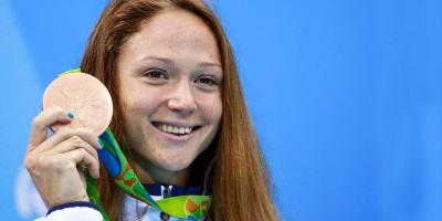 Belarusian swimmer Aliaksandra Herasimenia at the 2016 Rio Olympics. Photo: Twitter
