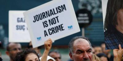 Representative image of a demonstration against attack on the freedom of press. Photo: Reuters
