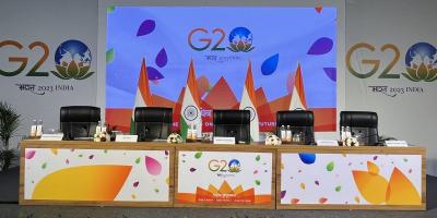 At the meeting of G20 finance ministers and central bank governors in Bengaluru on February 25, 2023. Photo: Twitter/@g20org