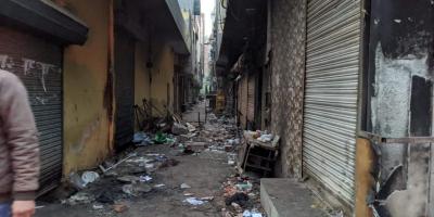 A damanged and riot-hit galli in North East Delhi, just off the Mustafabad road. Photo: Kabir Agarwal