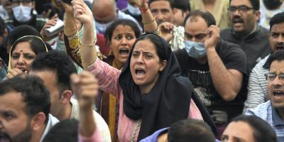 File photo of a protest by Kashmiri pandits. Photo: PTI