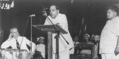 On 20 May 1951, Dr. Ambedkar addressed a conference on the occasion of Buddha Jayanti organised at Ambedkar Bhawan, Delhi. Photo: Wikimedia Commons - CC0 1.0