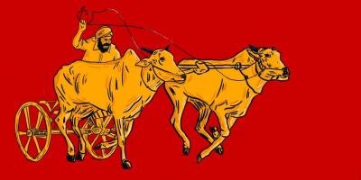 Bullock cart races have not been part of Kila Raipur's 'Rural Olympics' since 2014. Illustration: Pariplab Chakraborty