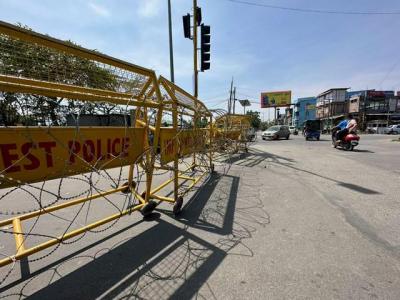 Ahead of Union home minister Amit Shah's visit, roads were empty as the administration has imposed a curfew in Manipur on May 29, 2023. Photo: The Wire