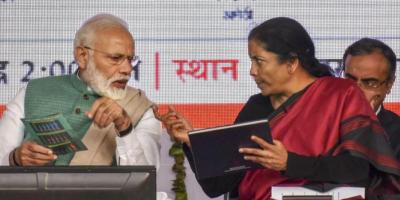 Prime Minister Narendra Modi and finance minister Nirmala Sitharaman. Photo: PTI/Files