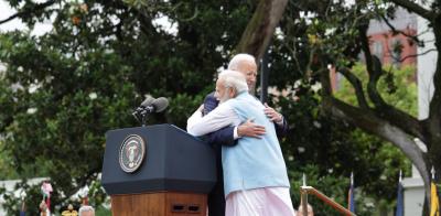 Prime Minister Narendra Modi at White Hous, in Washington, DC, on June 22, 2023. Photo: PIB