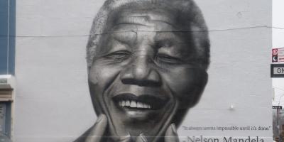 Graffiti of Nelson Mandela with a quote that is frequently misattributed to him. Photo: Brainbitch/Flickr CC BY NC 2.0