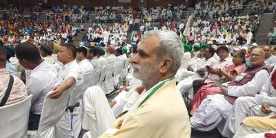 A farmers' and workers' convention in New Delhi. Photo: Rohit Kumar.