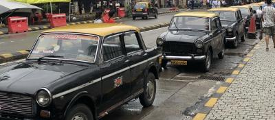 Kaali peeli fiat taxis in Mumbai. Photo: Karl Bhote