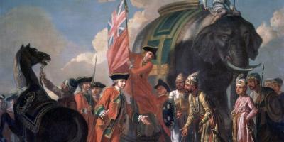 A painting shows Robert Clive's victory at the Battle of Plassey. Photo: Francis Hayman, Public Domain