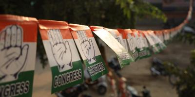 Congress flags. Photo: Bazil Ashrafi