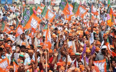 Representational image. BJP supporters at a rally in Uttar Pradesh. Photo: narendramodi.in