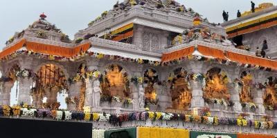 The Ram mandir on Sunday. Photo: Shruti Sonkar
