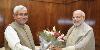 File photo of Nitish Kumar and Narendra Modi. Photo: PMO