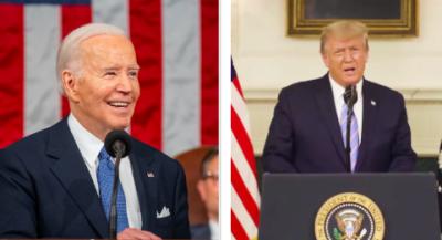 US President Joe Biden (L) and Donald Trump (R). Photo: X/@realDonaldTrump and @POTUS
