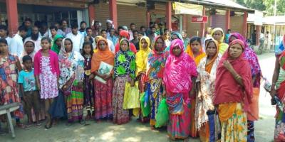 File image. Women with their family members gather at Hatishala Bazaar in Assam after the NRC release. Photo: By special arrangement