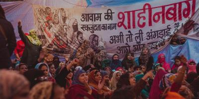 Women protesting the Citizenship (Amendment) Act at Shaheen Bagh. Photo: Tanushree Bhasin