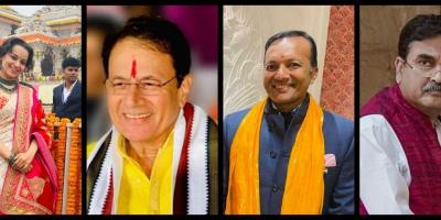 (L-R) Kangana Ranaut, Arun Govil, Naveen Jindal and Abhijit Gangopadhyay.