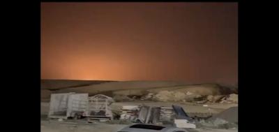 Footage shared on social media shows skies lit by missiles on what is purportedly Israeli territory. 