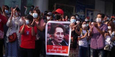 People protesting for the release of Aung San Suu Kyi. Photo: Unsplash
