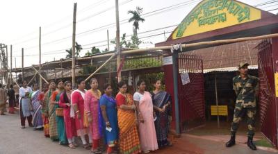 Voters line up in Tripura on April 19, 2024. Photo: ECI website