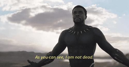 I Am Not Dead Iconic Black Panther Scene Where Chadwick Boseman S T Challa Returns I Am Not Dead Iconic Black Panther Scene Where Chadwick Boseman S T Challa Returns
