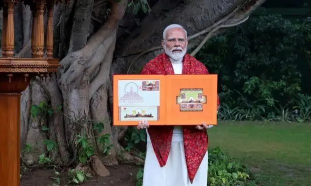 Postage stamps on Prime Minister Modi's outing at the Ram temple, issued in 21 countries