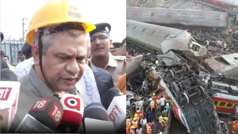 चलते ट्रेन के डब्बे पटरी से नीचे उतर गए.
